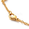 PVD Vacuum Plating 304 Stainless Steel Oval Link Chains Bracelet for Women BJEW-E108-13G-4