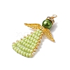 Glass Seed Beads Pendants PALLOY-MZ00380-03-3