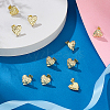 10 Pairs Brass Stud Earrings EJEW-PH0001-52A-4