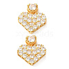 Brass Micro Pave Cubic Zirconia Pendants CU-CBA03AF-18B-02-1