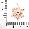 Rack Plating Brass with Cubic Zirconia Pendants KK-Q010-11RG-3