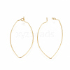 Brass Hoop Earrings Findings KK-S341-89-2