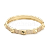 Brass Micro Pave Clear Cubic Zirconia Bangles BJEW-A116-01G-1