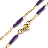 Enamel Bar Link Chain Necklace STAS-B025-02G-06-2