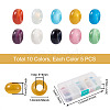 50Pcs 10 Colors Cat Eye European Beads G-CW0001-02-2