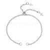 2.5MM 304 Stainless Steel Cable Chain Slider Bracelet Makings AJEW-JB01521-1