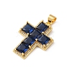 Brass Pave Cubic Zirconia Pendants CU-CBA03AF-17G-3