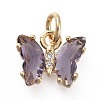 Brass Micro Pave Clear Cubic Zirconia Pendant LS-ZIRC-P079-B01-05-1