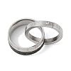 304 Stainless Steel Interlocking Ring Pendants STAS-U040-18P-C-1