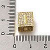 Brass Cubic Zirconia Beads KK-Q818-01I-G-3