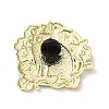 Black Cat & Flower Enamel Pins JEWB-Z048-09G-03-2
