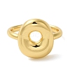 Initials Brass Open Cuff Ring for Women RJEW-N046-02O-G-2