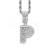 Brass Micro Pave Cubic Zirconia Pendants PW-WG3207D-32-1