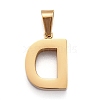 Ion Plating(IP) 304 Stainless Steel Letter Pendants STAS-H127-D-G-2