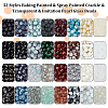   1920Pcs 32 Styles Baking Painted & Spray Painted Crackle & Transparent & Imitation Pearl Glass Beads GLAA-PH0002-93-4