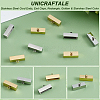 Unicraftale 8Pcs 2 Colors 304 Stainless Steel Cord Ends STAS-UN0038-40-5