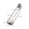 Iron Brooch Pin Back Safety Catch Bar Pins with 2-Hole IFIN-N3292-02-3