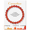 Synthetic Carnelian Beaded Stretch Bracelets PW-WG7FE75-04-1-1