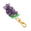 Grape Natural Amethyst Pendant Decorations HJEW-MZ00342-02-4