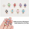  160Pcs 8 Colors CCB Enamel Links Connectors KY-NB0001-28-3