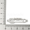 Brass Micro Pave Clear Cubic Zirconia Connector Charms KK-K378-14P-3