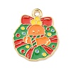 Christmas Theme Alloy Enamel Pendants ENAM-I060-01J-1