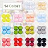 CHGCRAFT 196Pcs 14 Colors Resin Buttons DIY-CA0003-82-5