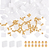 1 Strand Square Natural Quartz Crystal Rock Crystal Beads Strands G-NB0005-55-7