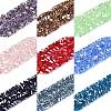 Electroplate Transparent Glass Beads Strands GLAA-N021-4mm-M-1