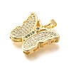 Brass Micro Pave Cubic Zirconia Pendants KK-G519-15G-02-2