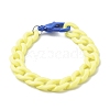 Opaque Acrylic Curb Chain Bracelets BJEW-JB06597-3
