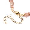 Natural Sunstone Chip Beaded Bracelets for Women BJEW-JB11742-02-4