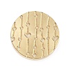 Texture Theme Roung Brass Stamp Head AJEW-M036-06H-G-2
