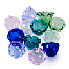 12Pcs 6 Colors Transparent Glass Bead Cap GLAA-TA0002-06-2