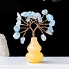 Natural Aquamarine Chips Tree of Life Decorations with Topaz Gourd Base PW-WGCDFFC-04-1