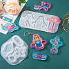  2Pcs 2 Style Medical Theme DIY Pendant Silicone Molds DIY-TA0005-23-15