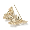 Butterfly Brass Cubic Zirconia Brooches JEWB-Q013-04G-2