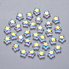 Transparent Spray Painted Glass Beads LS-GLAA-R211-04-G05-1
