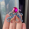 Octopus Alloy Rhinestone Brooches PW-WG2CCB5-01-1