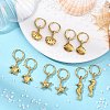Ocean 304 Stainless Steel Hoop Dangle Earrings for Women EJEW-JE07267-01-1