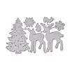 Christmas Tree Elk Carbon Steel Cutting Dies Stencils DIY-M003-10-1