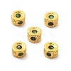 Brass Micro Pave Cubic Zirconia Beads KK-R216-11G-01-1