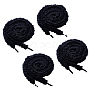 4 Pairs Plush Cloth Shoelaces AJEW-HY0002-72B-1
