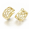 Brass Micro Pave Clear Cubic Zirconia Cuff Earrings EJEW-S201-202G-NF-2