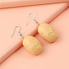 Alloy Food Model Dangle Earrings PW-WG867B3-05-1