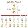 7Pcs 7 Colors Christmas Tree Handmade Porcelain & ABS Plastic Imitation Pearl Angel Pendant Decorations HJEW-FS00082-3