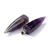 Natural Amethyst Pointed Pendants G-D040-01P-B07-3