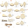 Thanksgiving Day Theme Unfinished Wood Cutouts WOOD-CJC0009-03-2