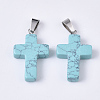 Synthetic Turquoise Pendants G-S358-002B-2