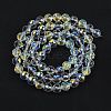 Transparent Electroplate Glass Beads Strands EGLA-N002-31-H01-2